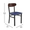 Flash Furniture Blue Vinyl Dining Chairs - Walnut Wood Backs, 2PK 2-XU-DG6V5BLV-WAL-GG - alternate 4
